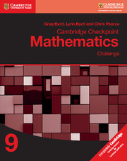 Cambridge Checkpoint Maths Challenge Workbook 9 Class IX