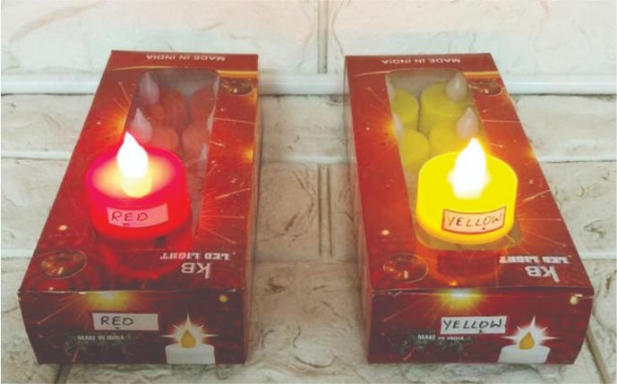 Diwali Diya Led Light Yellow/ Red Colour (10 pc pack)