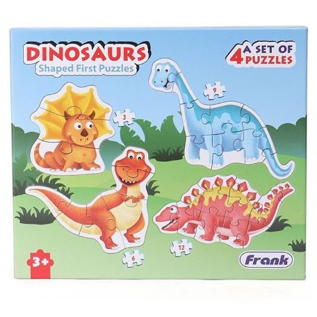 Frank 15401 Play And Learn Shaped First Puzzles Dinosaurs