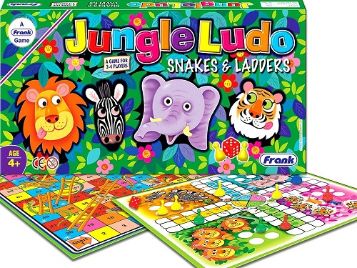 Frank 24102 Games Jungle Ludo and Snakes & Ladders