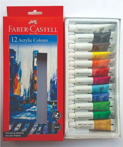 Faber 142012 Acrylic Colour set 20 ml 12 shade
