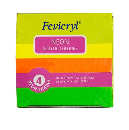 Pidilite Fevicryl Fabric colour 4 Assorted shade Neon kit 60ml