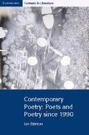 Cambridge Contemporary Poetry: Poets and Poetry since 1990
