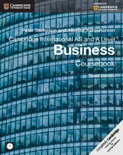 Cambridge International AS & A Level Business Coursebook with CD-ROM 