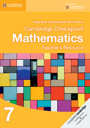 Cambridge Checkpoint Mathematics Teachers Resource CD-ROM 7 Class VII