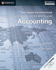 Cambridge NEW Cambridge International AS & A Level Accounting Second edition Coursebook 