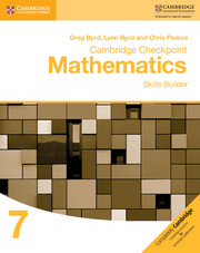 Cambridge Checkpoint Maths Skills Builder Workbook 7 Class VII