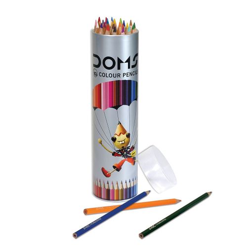 Doms 7200 COLOR PENCIL 12 shade Round Tin Pack