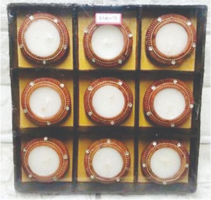 Diwali Pot Diya Candle 9 pc pack