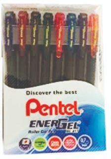 Pentel Energel pen set of 8 colour