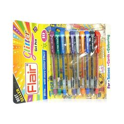 Flair Neon Glitter pen set of 10 Shade