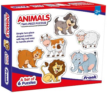 Frank 33808 Play And Learn Two Piece Puzzles Animals