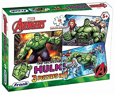 Frank Jigsaw Puzzle 3 in 1 90156 Avengers: The Incredible Hulk
