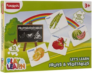 Funskool Games 9421400 LETS LEARN FRUITS and VEGETABLES