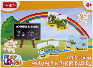 Funskool Games 9424200 LETS LEARN ANIMALS and THEIR BABIES