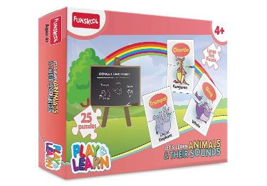Funskool Games 9424500 LETS LEARN ANIMALS and THEIR SOUNDS