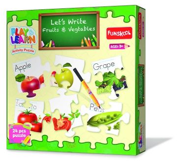 Funskool Games 9426100 LETS WRITE FRUITS and VEGETABLES