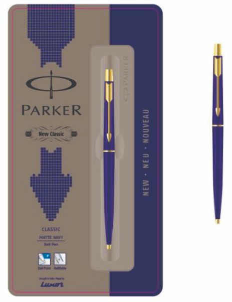 Parker Classic Matte Navy Blue Ball Pen GT