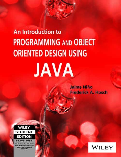 Wileys An Introduction to Programming and Object-Oriented Design with Java, w/cd