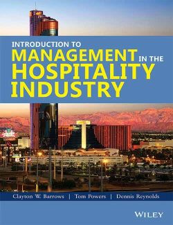 Wileys Introduction to Management in the Hospitality Industry, 10ed | IM