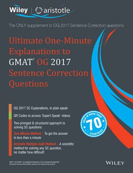Wileys Ultimate OneMinute Explanations to GMAT OG 2017 Sentence Correction Questions
