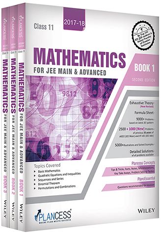 Wileys Plancess Study Material Mathematics for JEE, Class 11 , 2ed (set of 3 books)