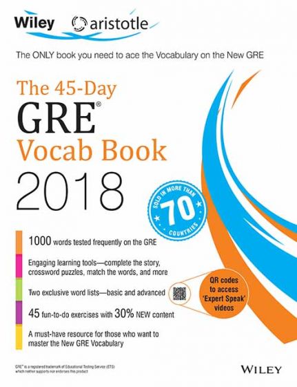 Wileys Wiley Aristotle The 45Day GRE Vocab Book 2018