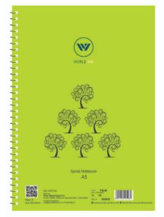Worldone Sprial Notebook Eco Ruled A5