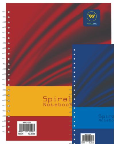 Worldone Sprial Notebook Ruled A4