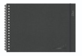 Anupam Oxford Sketch Book Slate Black Pages Wire O Cover