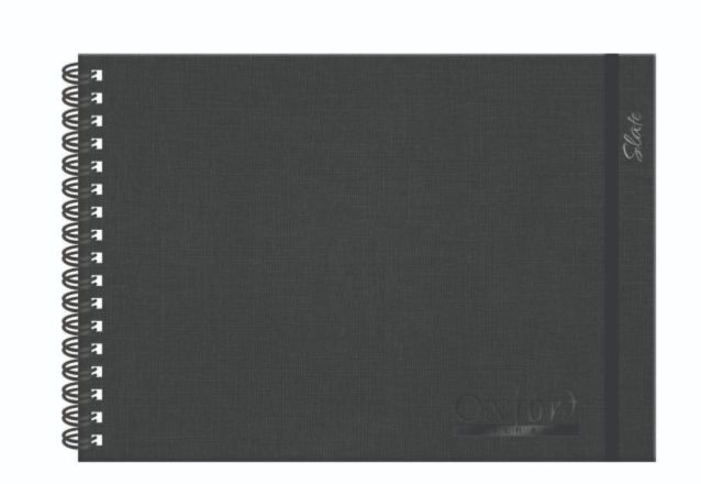 Anupam Oxford Sketch Book Slate Black Pages Wire O Cover