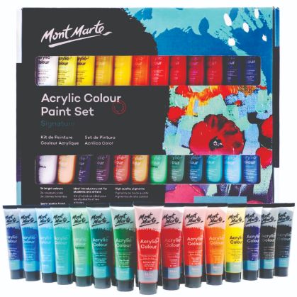 Mont Marte Acrylic Colour Paint Set Signature 36 ml 24 Tubes