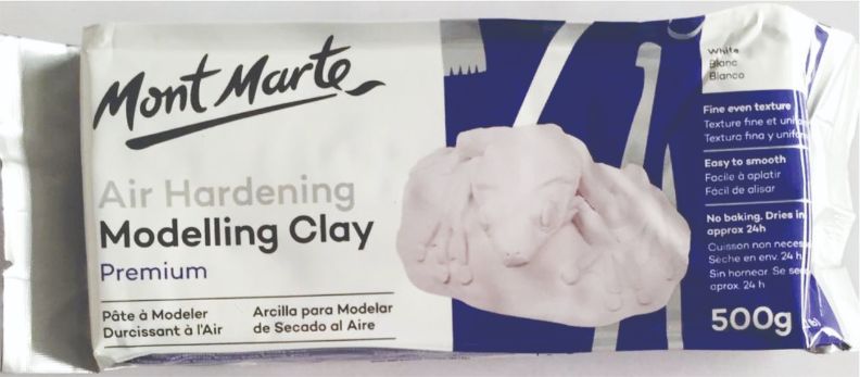 Mont Marte Air Hardening Modelling Clay Premium 500gm White