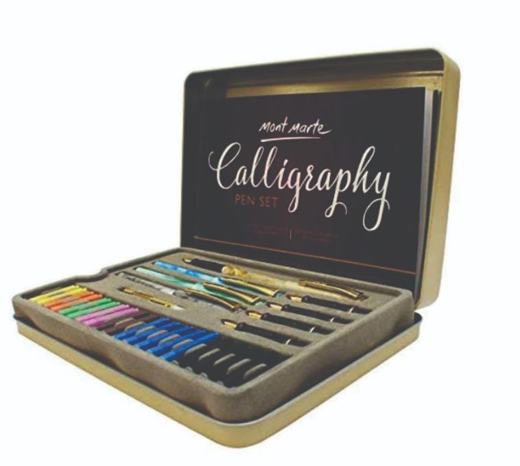 Mont Marte Calligraphy Pen set Tin Pack