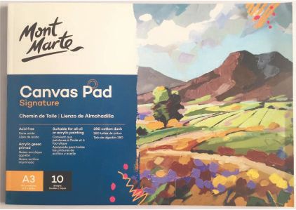 Mont Marte Canvas pad Signature A3 size 10 sheet pack