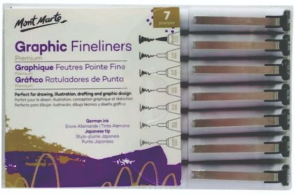 Mont Marte Graphic Fineliners Premium 7 pc