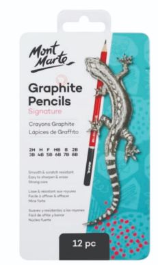 Mont Marte Graphite Pencil Signature Tin Pack 12 shade