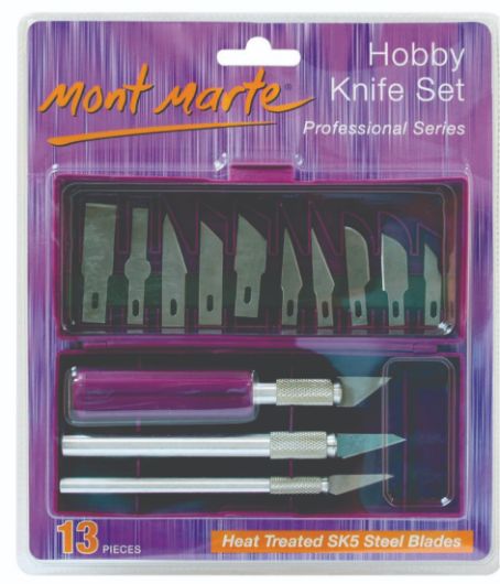 Mont Marte Hobby Knife Set with 13 Pieces