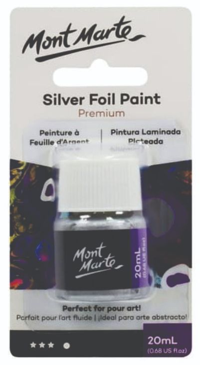 Mont Marte Premium Silver Foil Paint 20ml