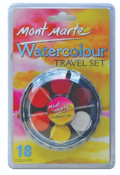 Mont Marte Water Colour Travel Set 18 colours