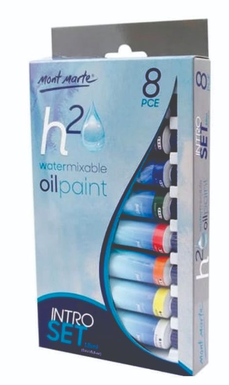 Mont Marte Water Mixable Oil Paint Intro set of 8 Shade