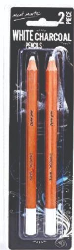 Mont Marte White Charcoal Pencil 2 pc