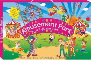 Art Factory My Big box of Puzzle & Book Fun Amusement Park its jigsaw Time