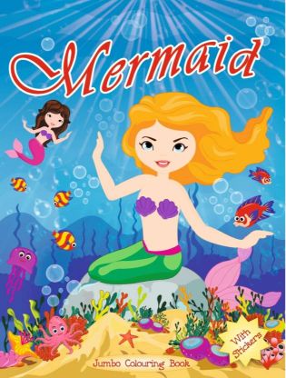 Art Factory mermaid jumbo colouring book