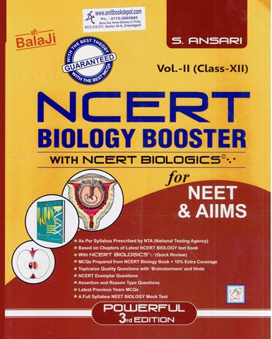 Balaji NCERT Biology Booster with NCERT Biologics ( Set of 2 Volumes) for NEET/AIIMS by Shadab Ansari