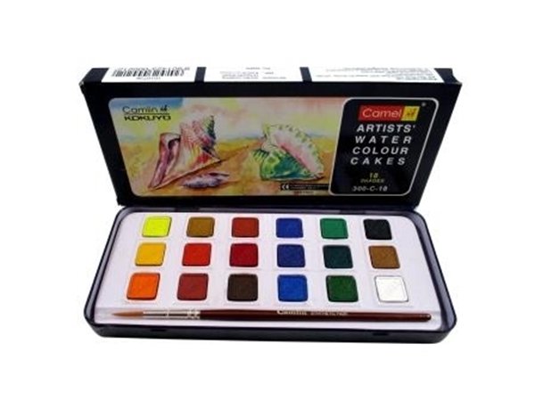 Camel 1010736 Artist Water Colours Cake 18 Shade