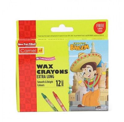 Camel 4522599 Wax Crayon Extra Long 12 Shade
