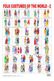 Dreamland Folk costumes of the world 2 Hanging Chart
