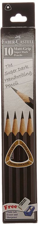 Faber 1000-04 Matt Super Dark (10 Pencils pack)