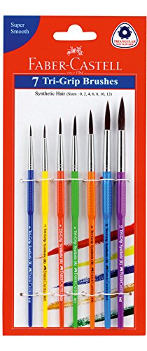 Faber 116701 Round Brush set of 7 Brush Tri Grip